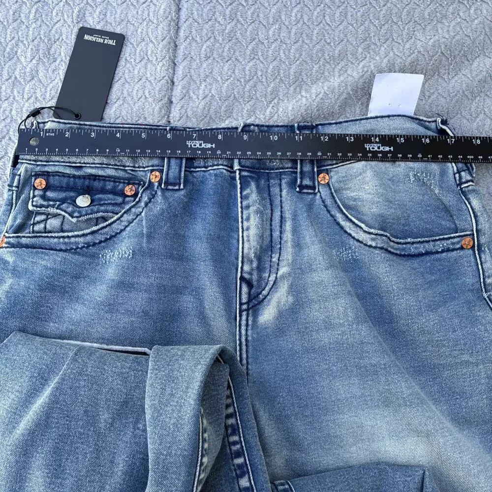 True Religion Jeans Patch Vinny Big T Flap Men’s 32 X 34 Ultra Baggy Varsity